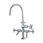 Water Tap, Swan Neck, Knobbed, Chrome